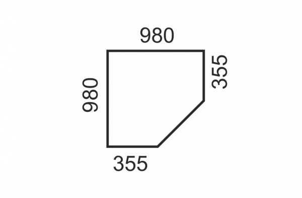 ШКАФ УГЛОВОЙ 2D (980 мм) OLIVIA фото на сайте АвантМебель